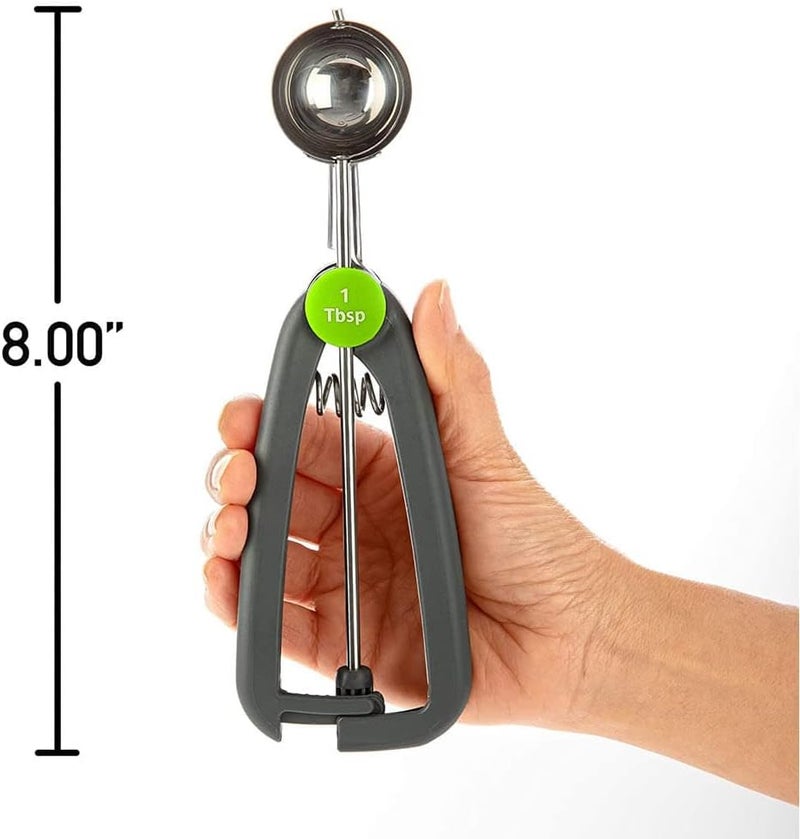 Progressive Prep Solutions by Quick Release Cookie Scoop - 1 Tbsp.,Grey - Image 3